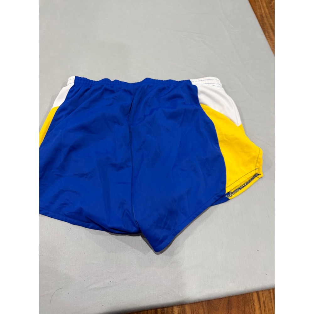 Vintage Mens Pacific Coast Sportswear Running Shorts M Blue Yellow White
